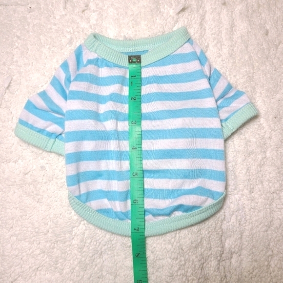 Blue & White Striped Dog Shirt - Picture 3 of 5